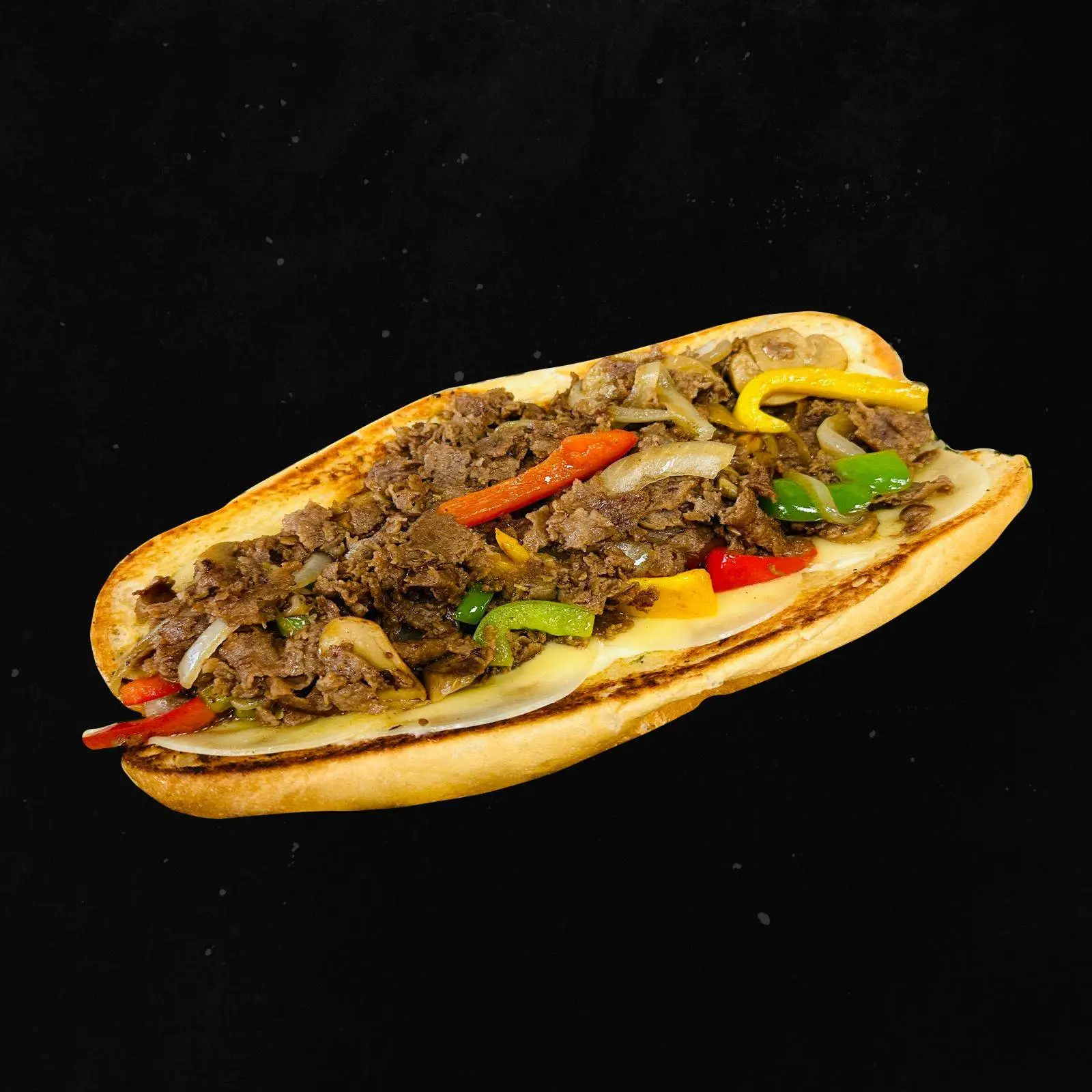 Eagle Cheesesteak with mushrooms and peppers at Phat Boy Cheesesteaks Edmonton & Sherwood Park